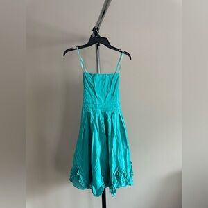 ESTAM | Elegant Turquoise Dress | Cotton | Size M